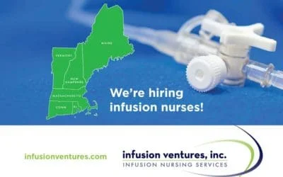 Jump start your nursing career with a new nursing job! Infusion Ventures has infusion nursing jobs available throughout New England. Call us at (781) 938-7070 to learn more.