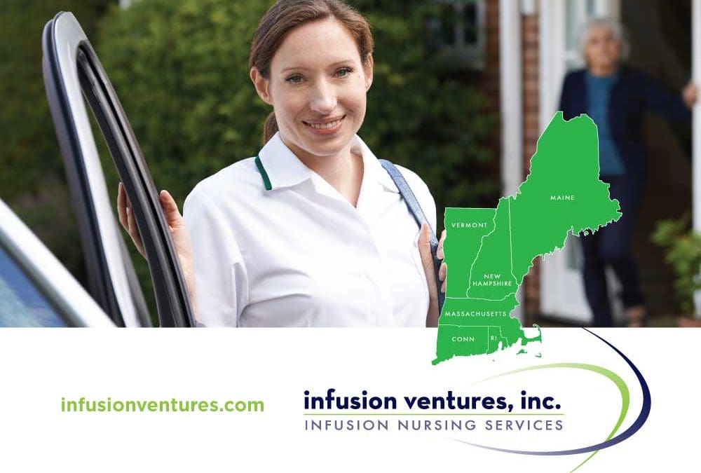 Serving the New England area, our specialty nurses at Infusion Ventures are not only well trained, they are well traveled. Call us today to learn more about our areas of service – (781) 938-7070
